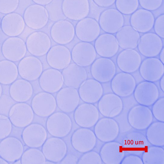 Preparation of alginate hydrogel microspheres with Microdroplet/Microsphere Generator (by acetic acid cross-linking gelation)