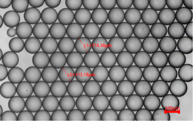 After reverse transcription, single cell droplets encapsulate cell and barcoded beads.